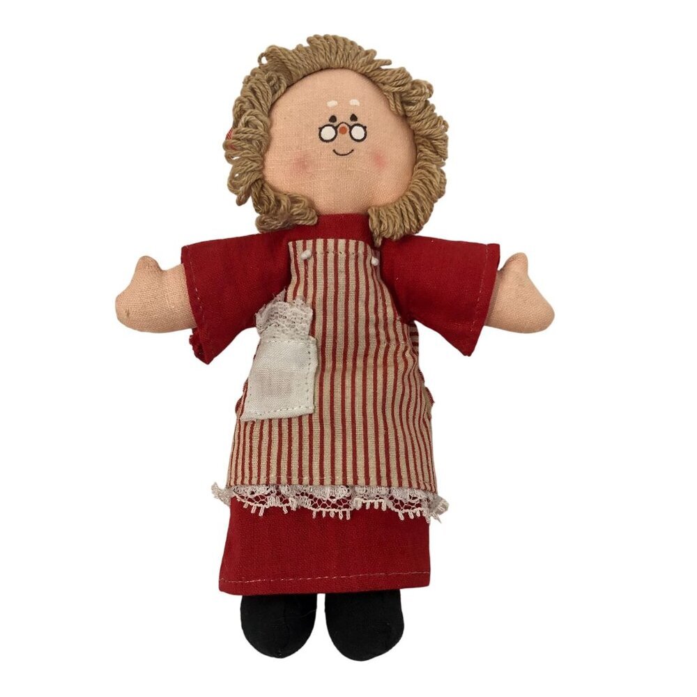 Vintage Hallmark Mrs. Claus Cloth Doll Ornament Christmas Retro Grandmacore
